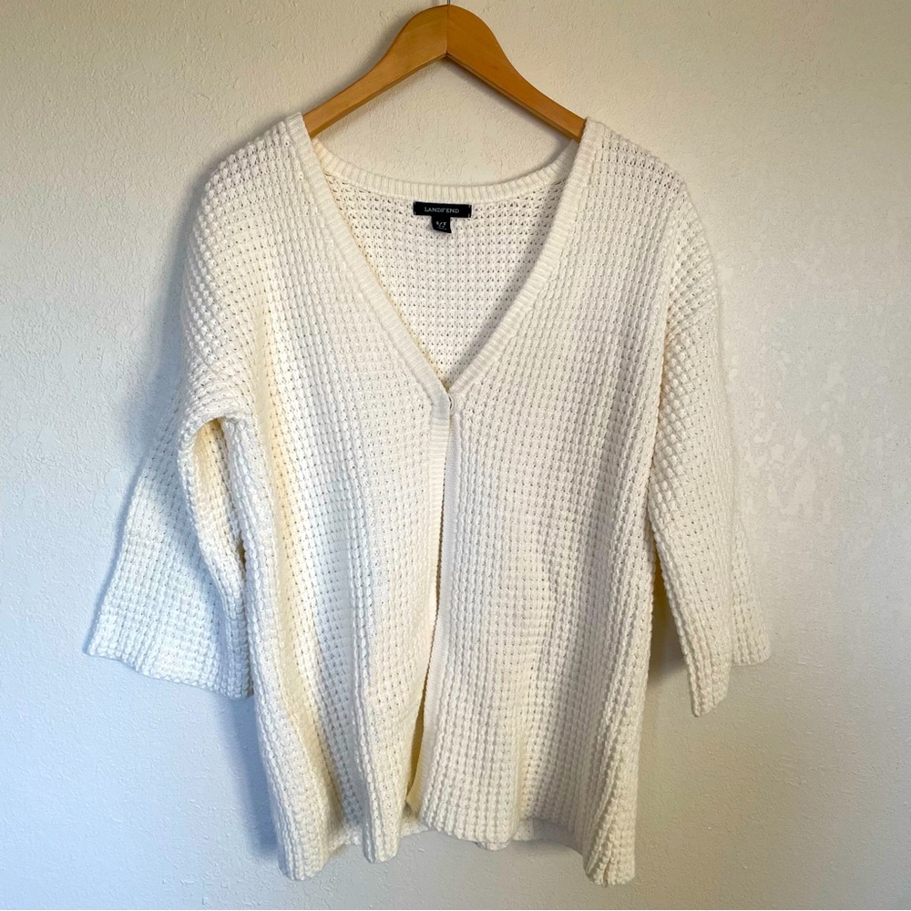 Lands ends button up sweater